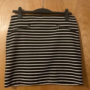 a.n.a Striped Mini Skirt Medium